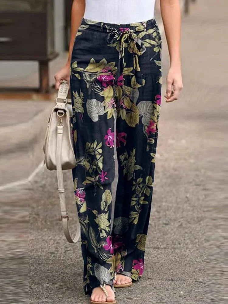 Dahlia | Effortless Floral Pants