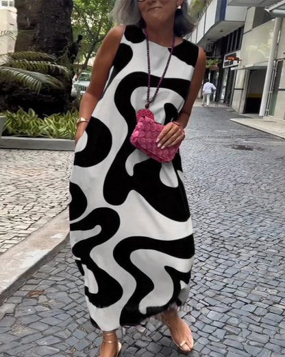 Reese | Sleeveless Geometric Dress