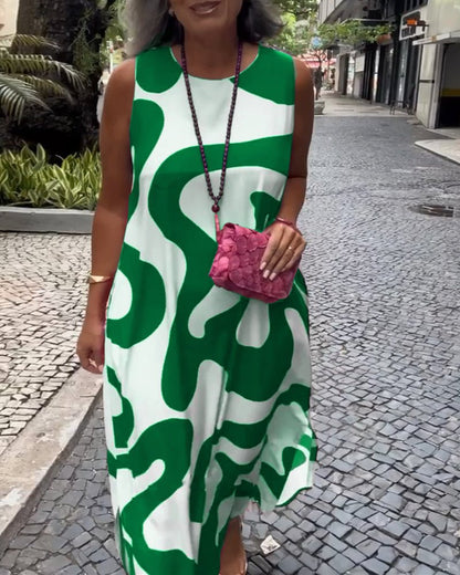 Reese | Sleeveless Geometric Dress