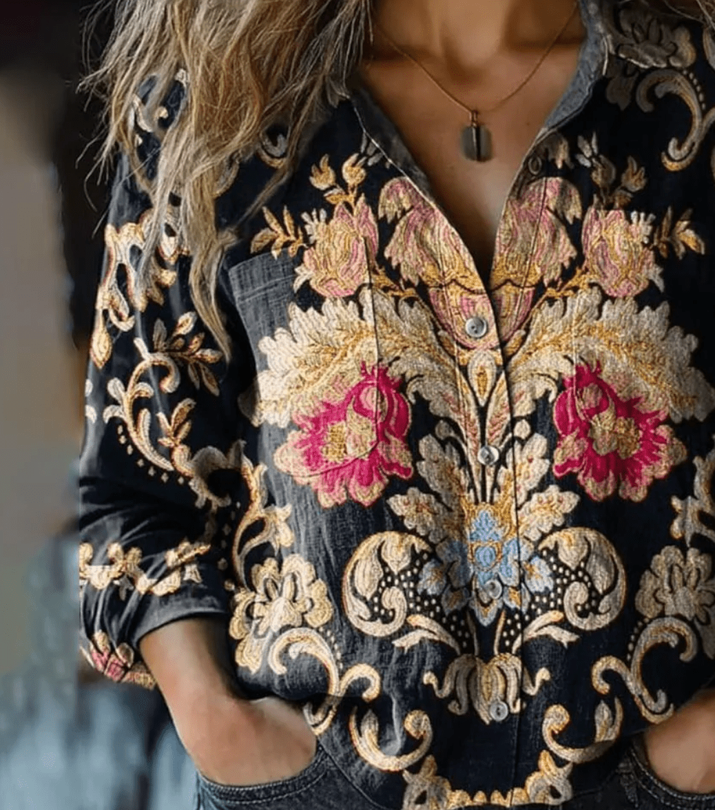 Stephanie | Collared Floral Shirt