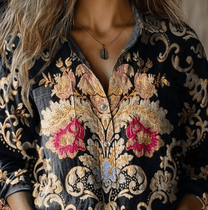 Stephanie | Collared Floral Shirt