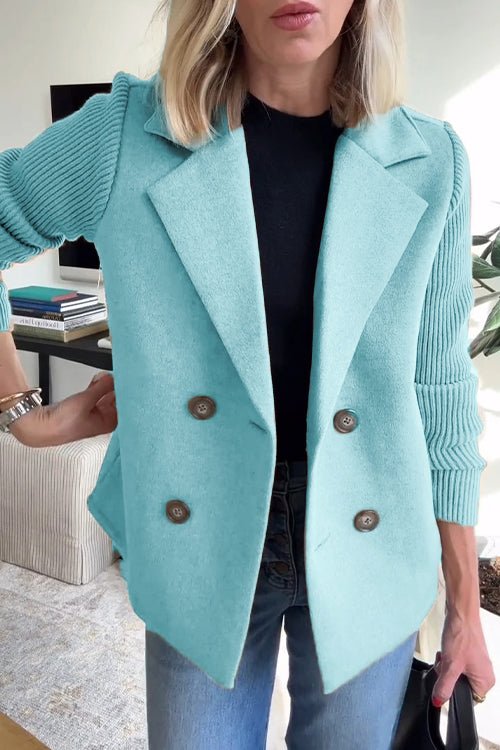 Gwen | Tailored Knit-Sleeve Blazer