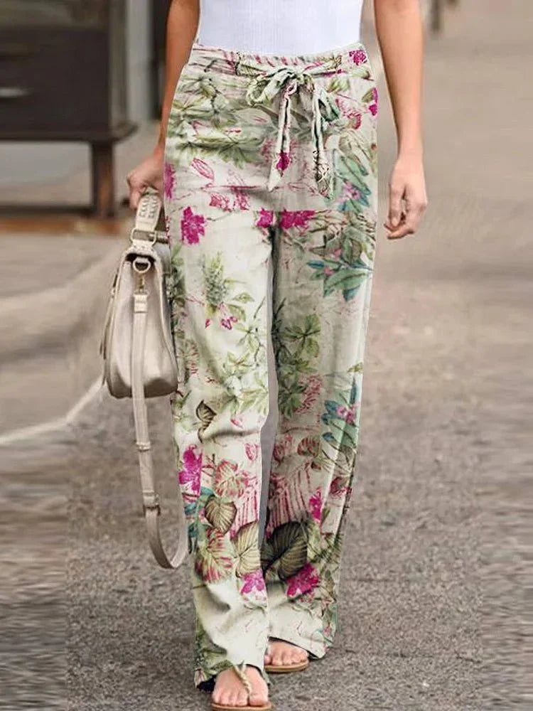 Dahlia | Effortless Floral Pants