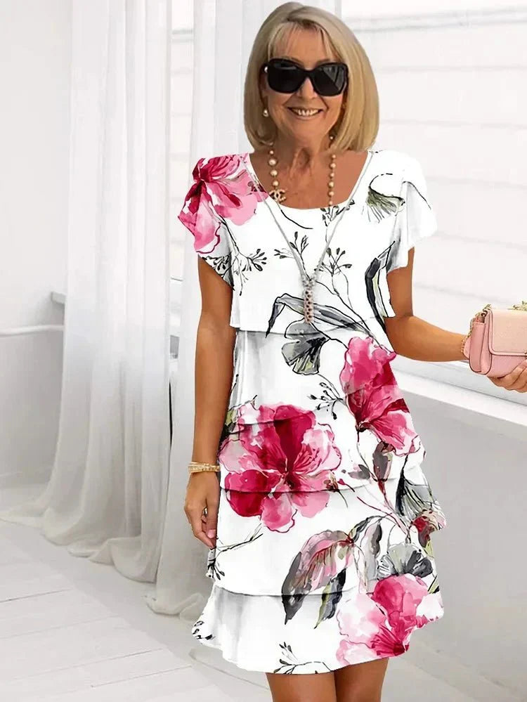 Jenny | Cascading Floral Dress