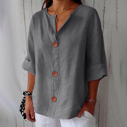 Clara™ Casual Linen Blouse