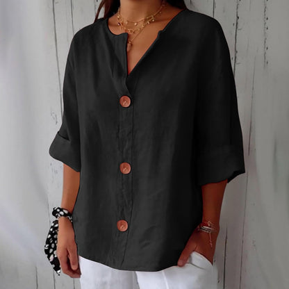 Clara™ Casual Linen Blouse