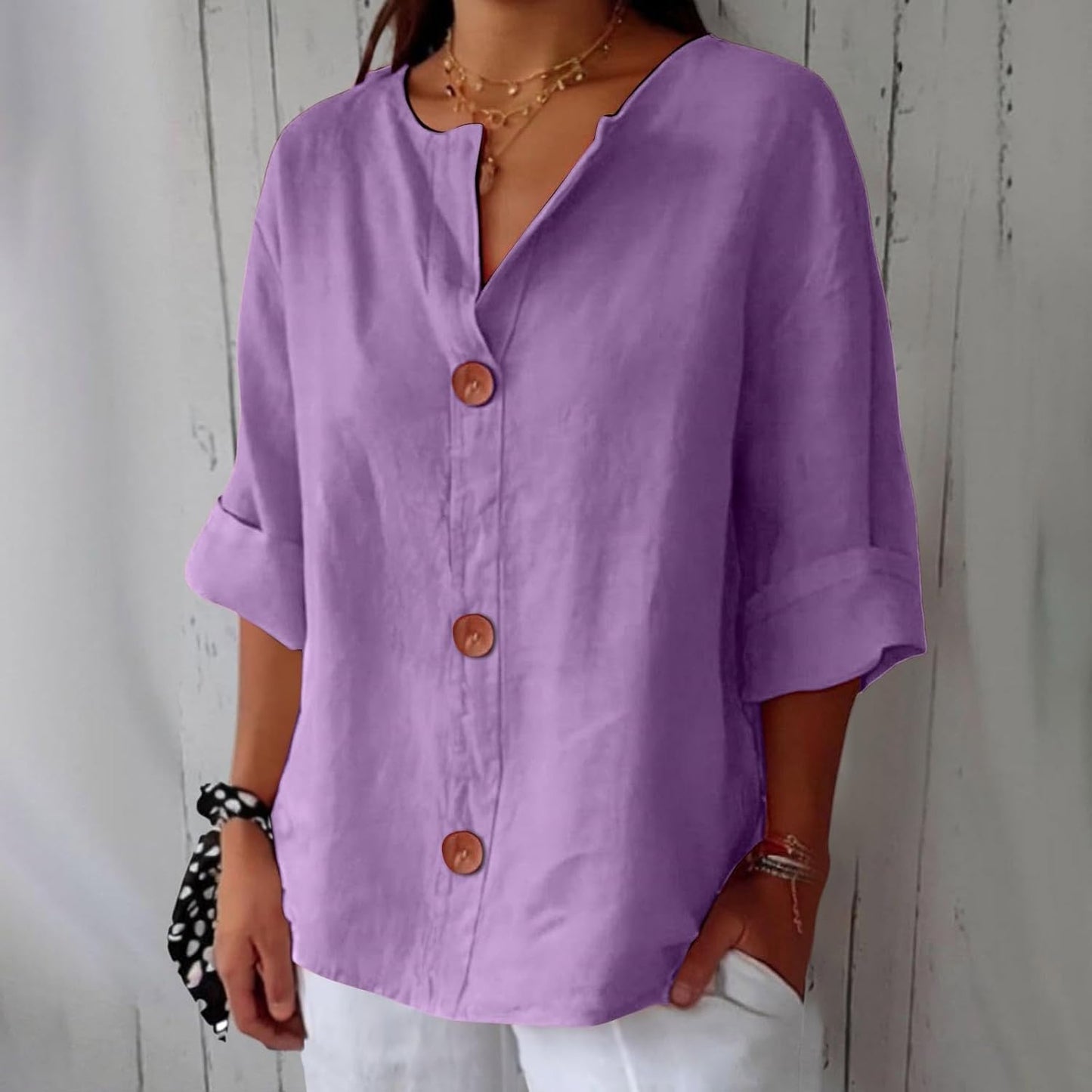 Clara™ Casual Linen Blouse