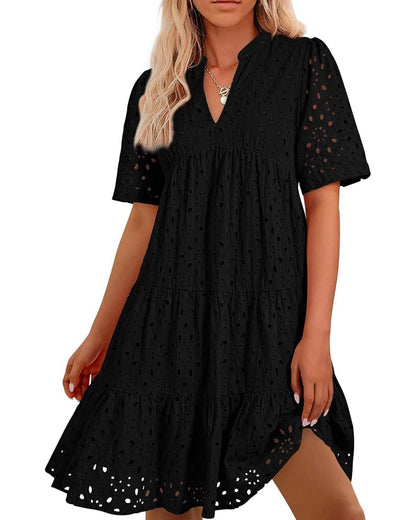 Ella | Lace Ruffle Dress