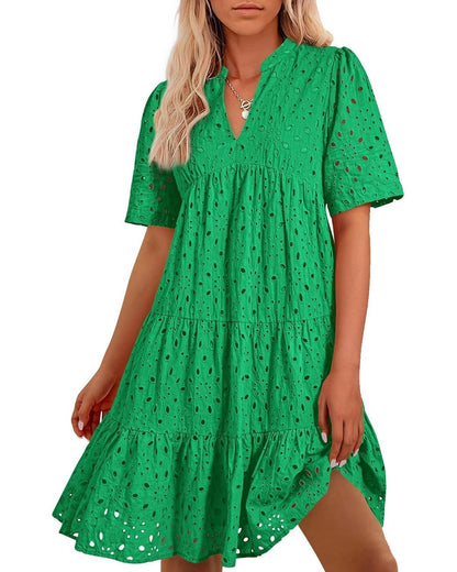 Ella | Lace Ruffle Dress