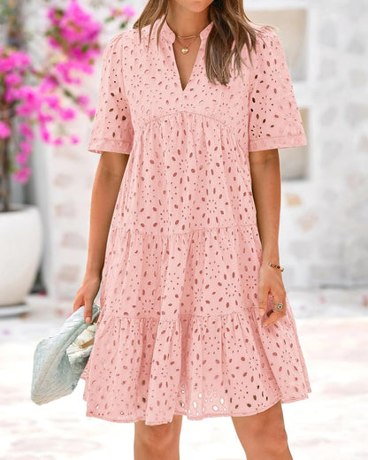 Ella | Lace Ruffle Dress