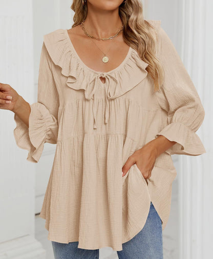 Micaela | Ruffle Tunic Shirt