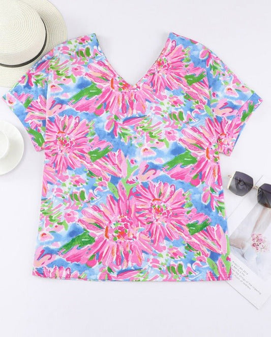 Gelene | Floral Linen Blouse