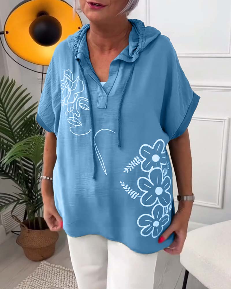 Esme | Floral Hooded Blouse