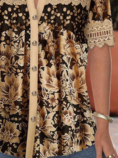 Trina | Lace Graphic Top