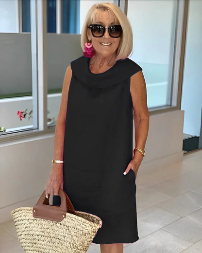 Kerrie | Sleeveless Shift Dress with Round Neck