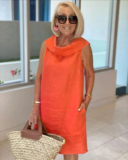 Kerrie | Sleeveless Shift Dress with Round Neck