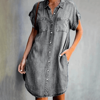 Thea | Denim Shirt Dress