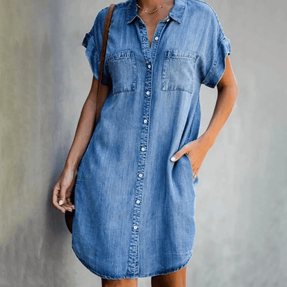 Thea | Denim Shirt Dress