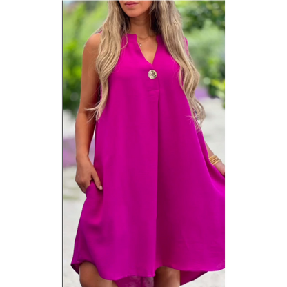 Elsie - Sleeveless V-neck Dress